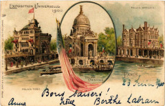 Expo 1900 Paris Palais Turc. Palais Americain. Palasi Anglais -
																					75000 Paris
																			