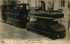 Paris Crue de la Seine 1910 Tramway de Versailles à Paris