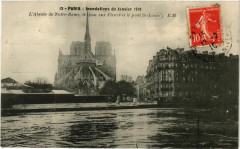 Paris Inondations de Paris 1910 Abside de N - D à Paris