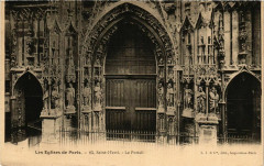 Carte postale ancienne Les Eglises de Paris. 85. Saint-MERri Le Portail
                                                                     à Paris 4e
                                