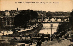 Paris (4e) L'Abside de N - D. la Seine. Panorama à Paris 4e