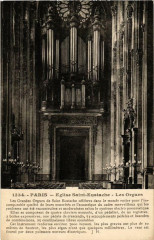Paris (1e) Eglise Saint-Eustache. Les Orgues -
																					75001 Paris 1er
																			