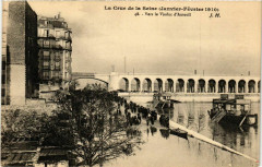 Paris Crue de la Seine 1910 Viaduc d'Auteuil à Paris
