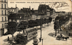 Vincennes Rue de Fontenay prise de la Rue de l'Hotel de Ville -
																					94300 Vincennes
																			
