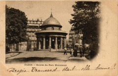 Paris 8e - Entrée du Parc Monceaux à Paris 8e