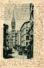 Saint-Cloud - L'Eglise et la rue de l'Eglise à Saint-Cloud