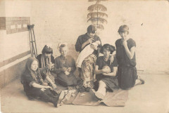 Berck Plage Carte Photo Sanatorium De L'Oise (noms verso des gens) Gouber à Berck
