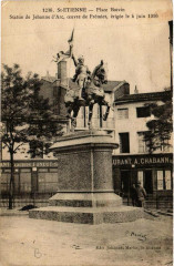 Saint-Etienne Place Boivin. Statue de Jeanne d'Arc à Saint-Étienne
