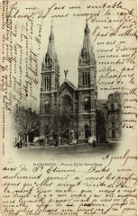 Saint-Chamond Place et Eglise N.-D. à Saint-Chamond