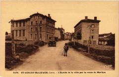 Saint-Genest Malifaux L'Entrée de la ville par la route de Marlhes à Marlhes
