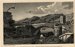 Vienne - Vue du Pont sur la Gere d'apres une gravure ancienne à Vienne