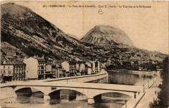 Grenoble - Le Pont de la Citadelle.-La Tronche et le Saint-Eynard à Grenoble