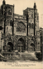 Vienne - Facade de la Cathédrale Saint-Maurice à Vienne