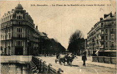 Grenoble La Place de la Bastille et le Cours Saint-Andre à Grenoble