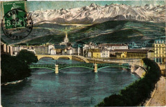 Grenoble Les Ponts et l'Isere à Grenoble