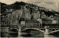 Grenoble Pont de la Porte de France et le Fort Rabot à Grenoble