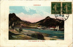 Grenoble Pont suspendu sur le Drac à Grenoble