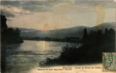 Grenoble Lever de Soleil sur l'Isere à Grenoble