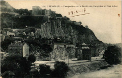 Grenoble Perspective sur le Jardin des Dauphins et Fort Rabot à Grenoble