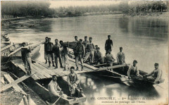 Grenoble 4me Regiment de Genie exercices de pontage à Grenoble
