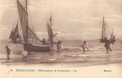 Berck Plage debarquement de promeneurs à Berck