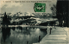 Grenoble - La Chaine des Alpes vue du Polygone du Genie à Grenoble