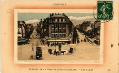 Grenoble - Avenue de la Gare et Alsace-Lorraine - Les Alpes à Grenoble