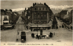 Grenoble - Avenue de la Gare et Alsace-Lorraine - Les Alpes à Grenoble
