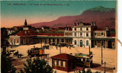 Grenoble La Gare et le Moucherotte à Grenoble