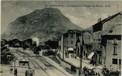 Grenoble - La Gare et le Casque de Neron à Grenoble