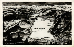 Annecy - Lac d'Annecy - Carte à Annecy