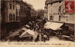 Types et Coutumes Un Marché Bressan
