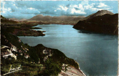 Env. d'Aix-les-Bains Le Lac du Bourget vu de la Chambotte à Aix-les-Bains