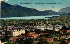 Aix-les-Bains Vue générale et le Lac du Bourget à Aix-les-Bains