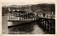 Hautecombe Lac du Bourget L'arrivée du bateau a vapeur