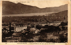 General view ..Aix-les-Bains - Vue générale et le Lac du Bourget à Aix-les-Bains