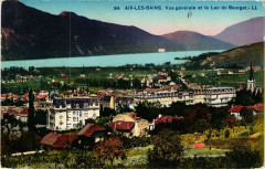 Aix-les-Bains - Vue générale et le Lac du Bourget à Aix-les-Bains