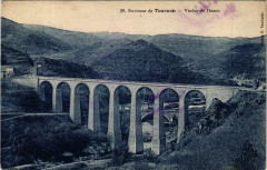 Carte postale ancienne Env. de Tournon Viaduc de Duzon
                                