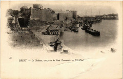 Brest - Le Chateau cue prise du Pont Tournant à Brest