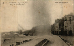 Saint-Malo - Vague sur le Sillon (Marge du 29 octobre 1905) à Saint-Malo