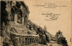 Rotheneuf - Rochers sculptés - Le Tombeau et l'Ermite au repos