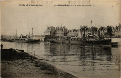 (Cote d'Emeraude) - Saint-Malo - Un coin du port à Saint-Malo