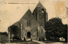 Saint-Leonard - Facade de l''Eglise et Donjon