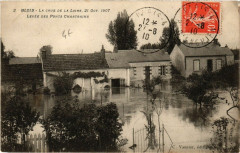 Blois La Crue de la Loire 21 Oct 1907 Levée des Ponts Chartrains à Blois