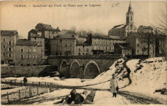 Tence - Quartier du Pont et Pont sur le Lignon à Tence