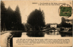 Rogny - Vue d'ensemble des Sept Ecluses monumentales et du Cours