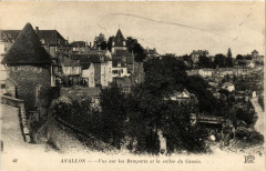 Avallon - Vue sur les Remparts et la vallée du Cousin à Avallon