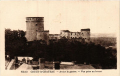 Coucy-le-Chateau avant la Guerre. Vue prise au levant