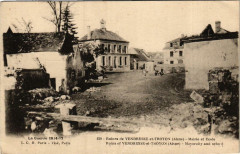 Ruines de Vendresse et Troyon. Mairie et Ecole