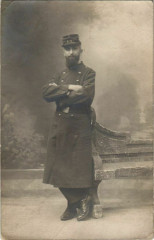 Carte photo Amiens soldat 1909 à Amiens